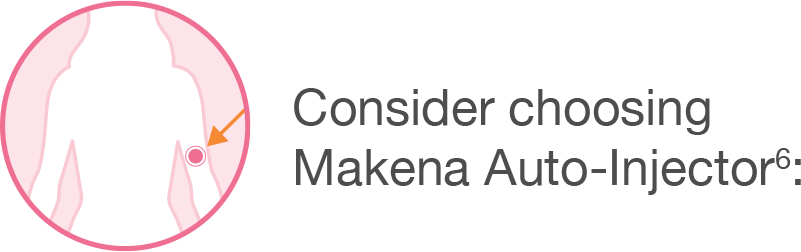 Subcutaneous auto-injector icon